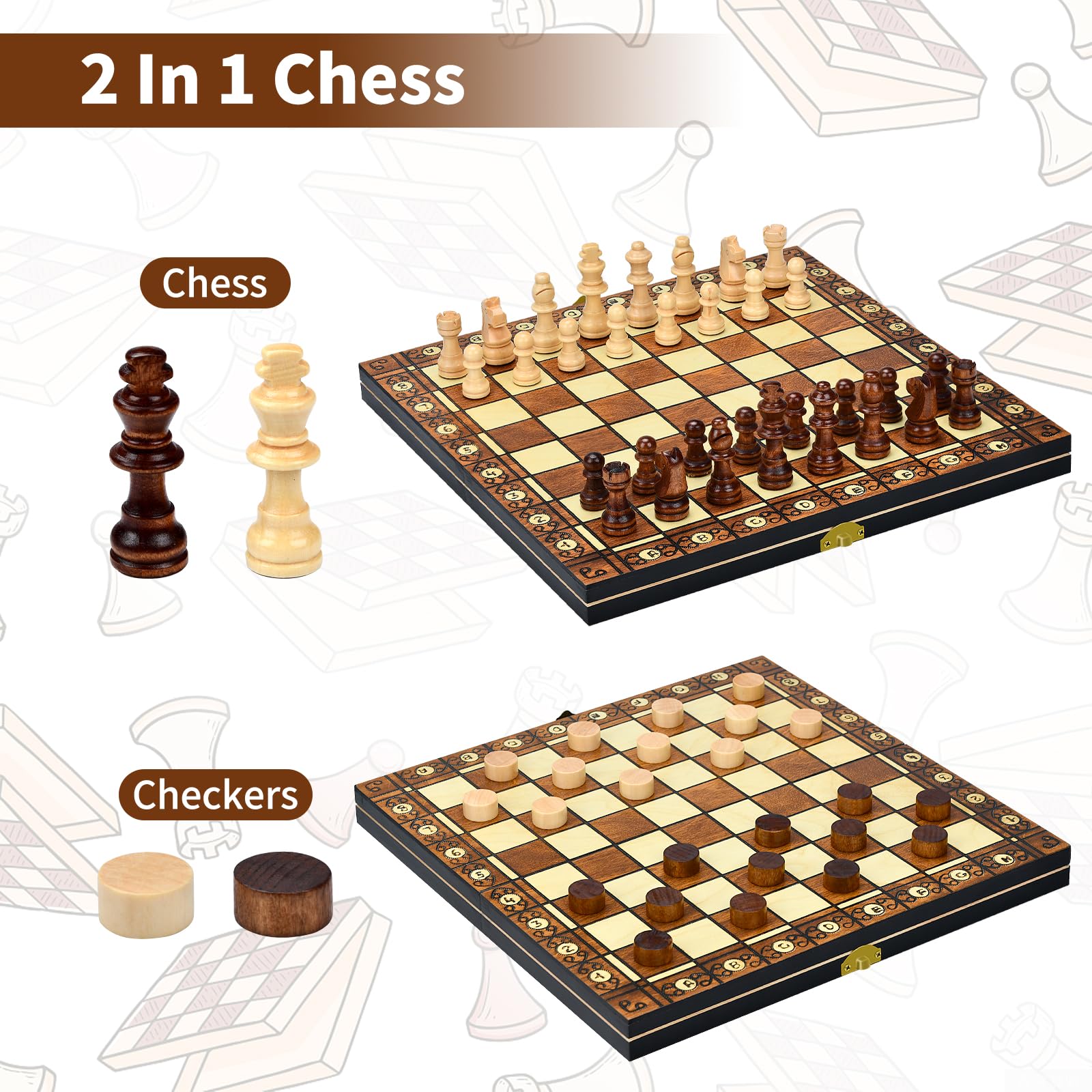 AISSOM Wooden Chess Game