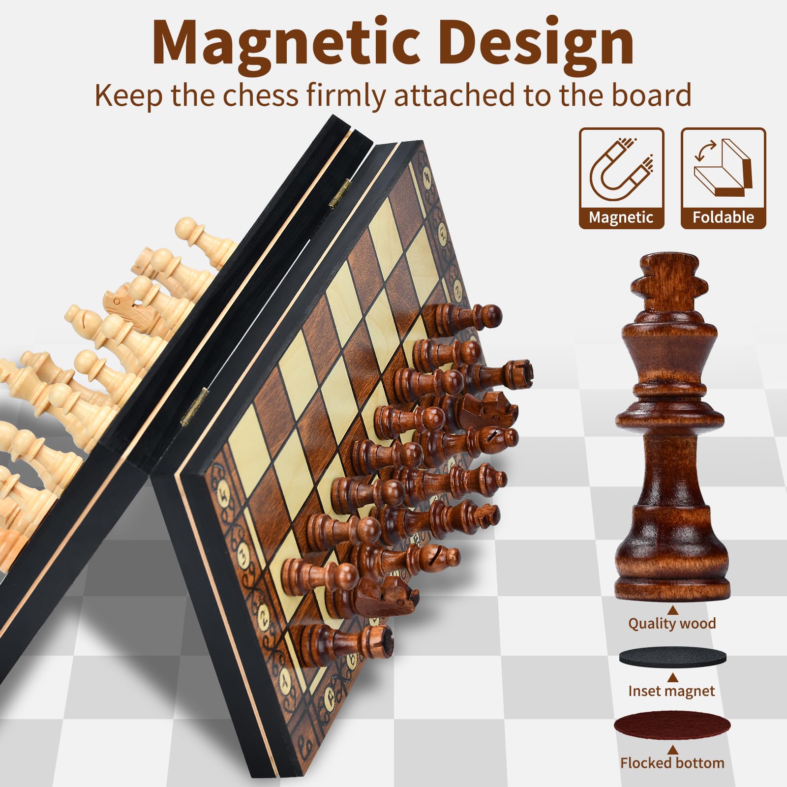 AISSOM Wooden Chess Game