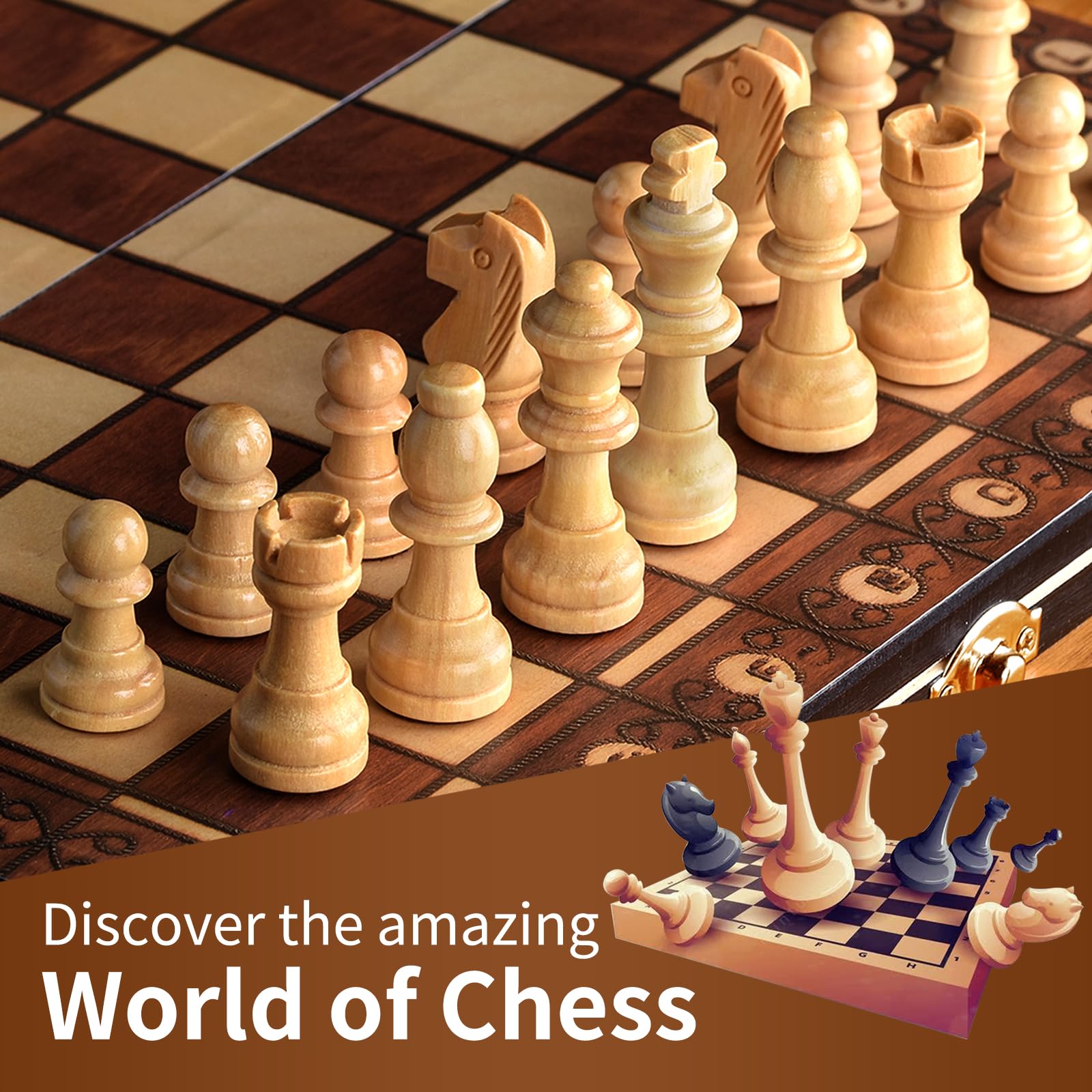 AISSOM Wooden Chess Game