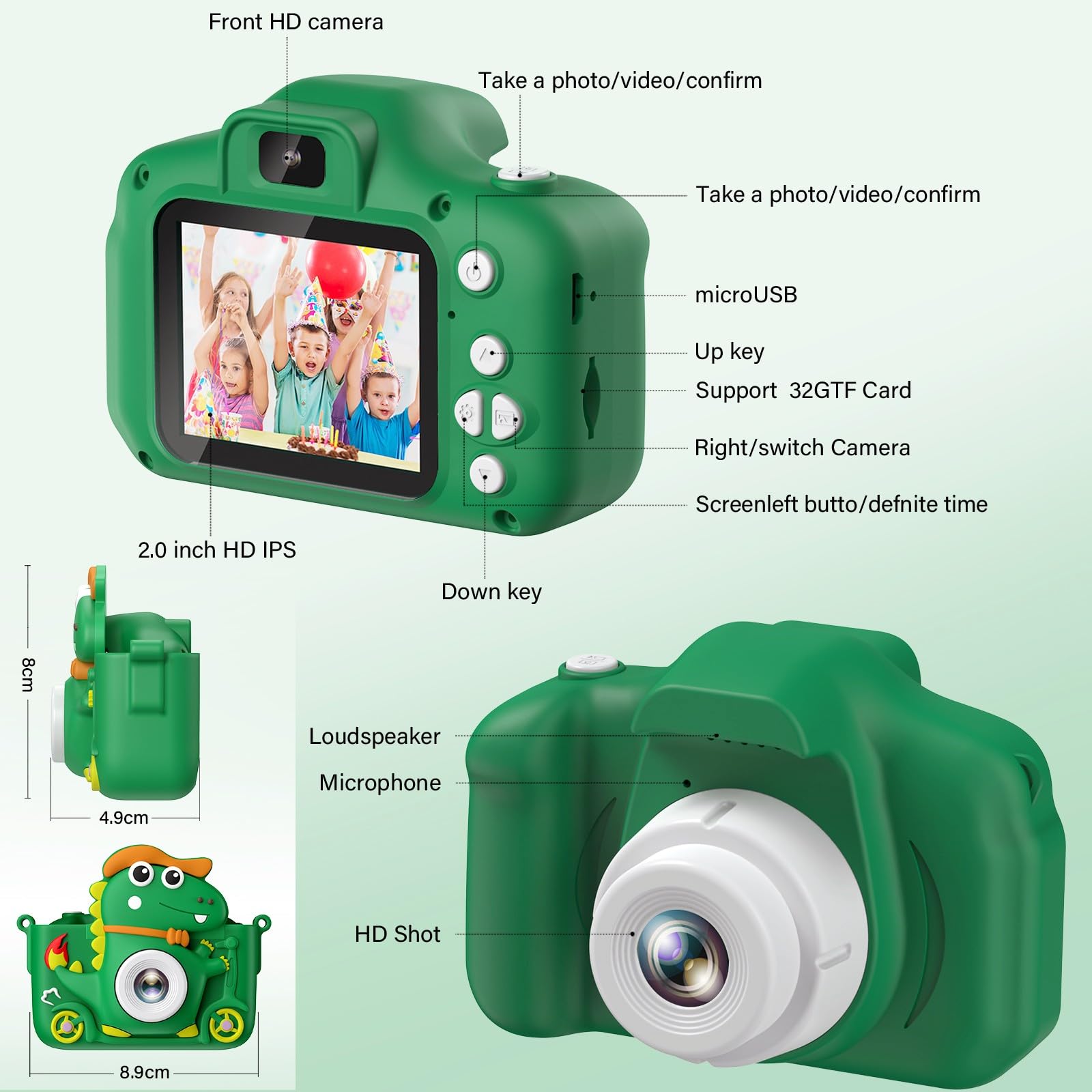 AISSOM Children's Camera Dinosaur