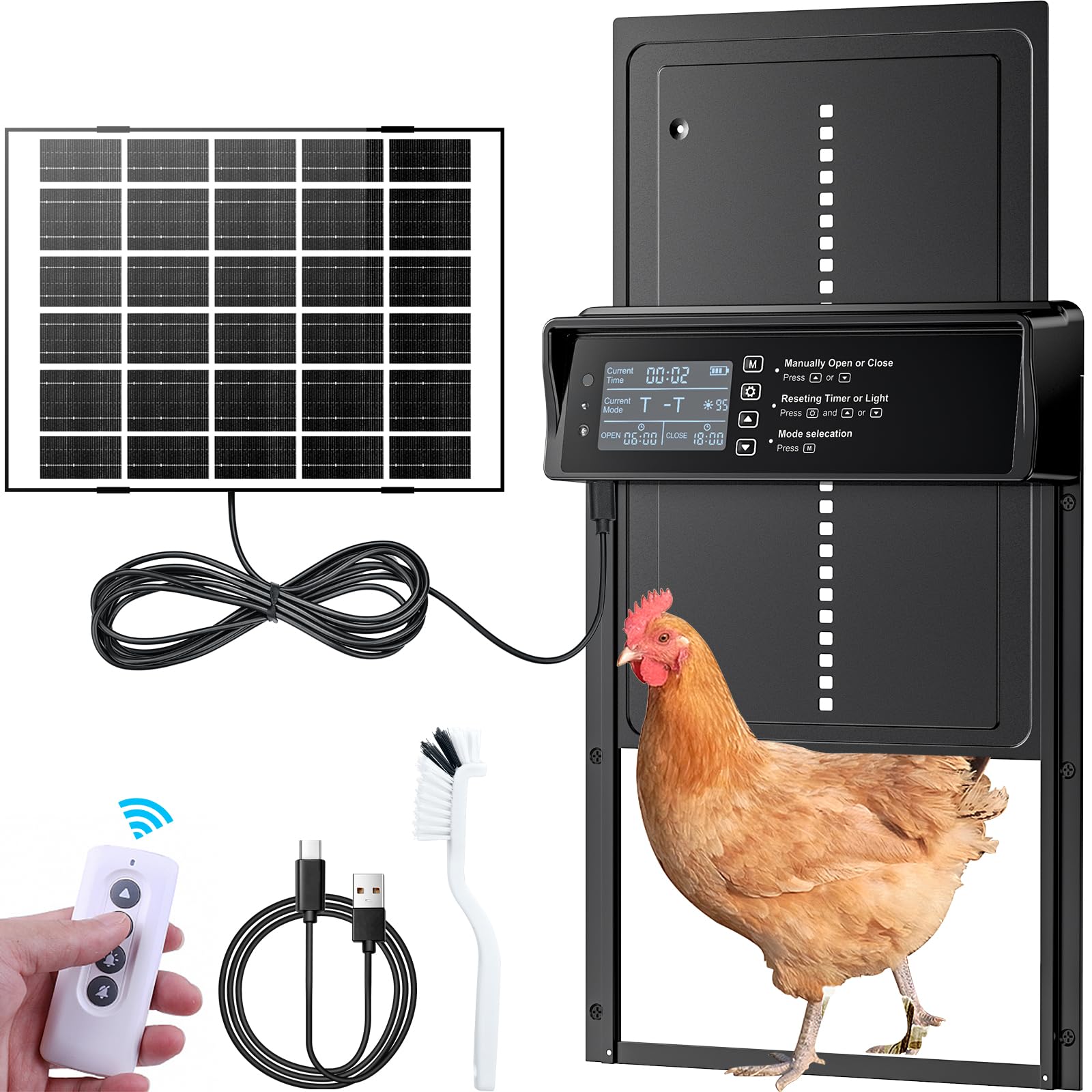 AISSOM Solar Chicken Door - Automatic Chicken Door