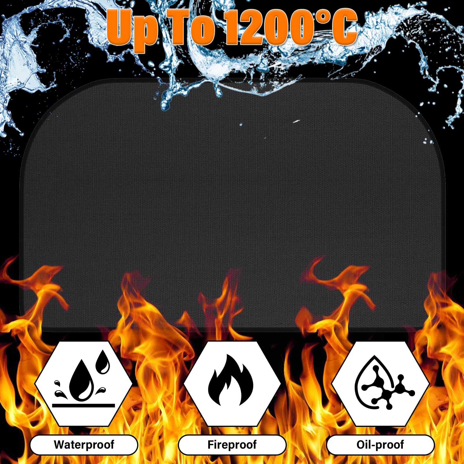 AISSOM 100 x 60 cm Fireproof Mat for Indoor Use