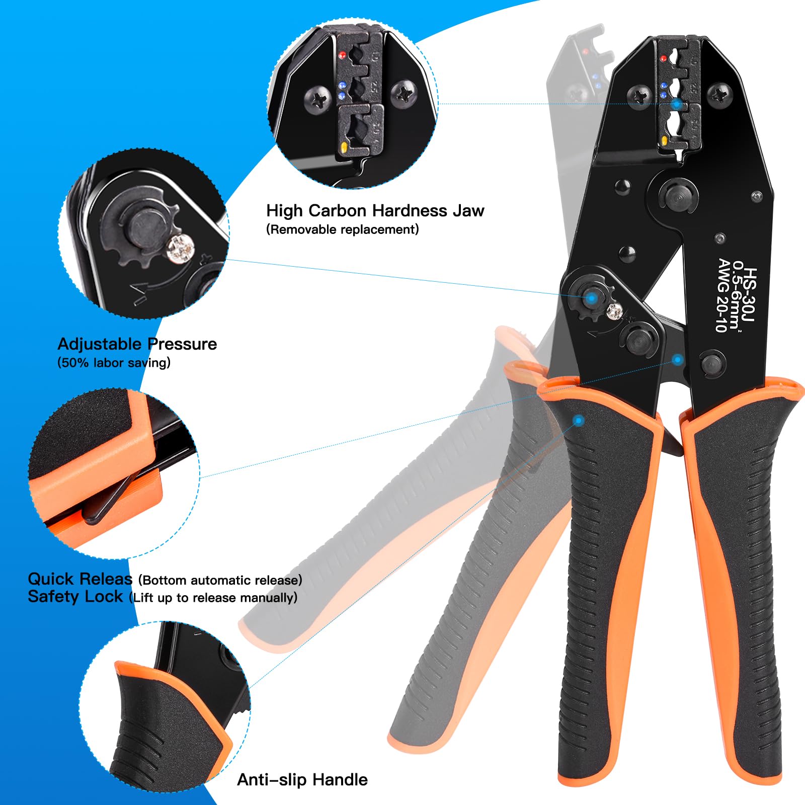 AISSOM Crimping Pliers Cable Lugs Set