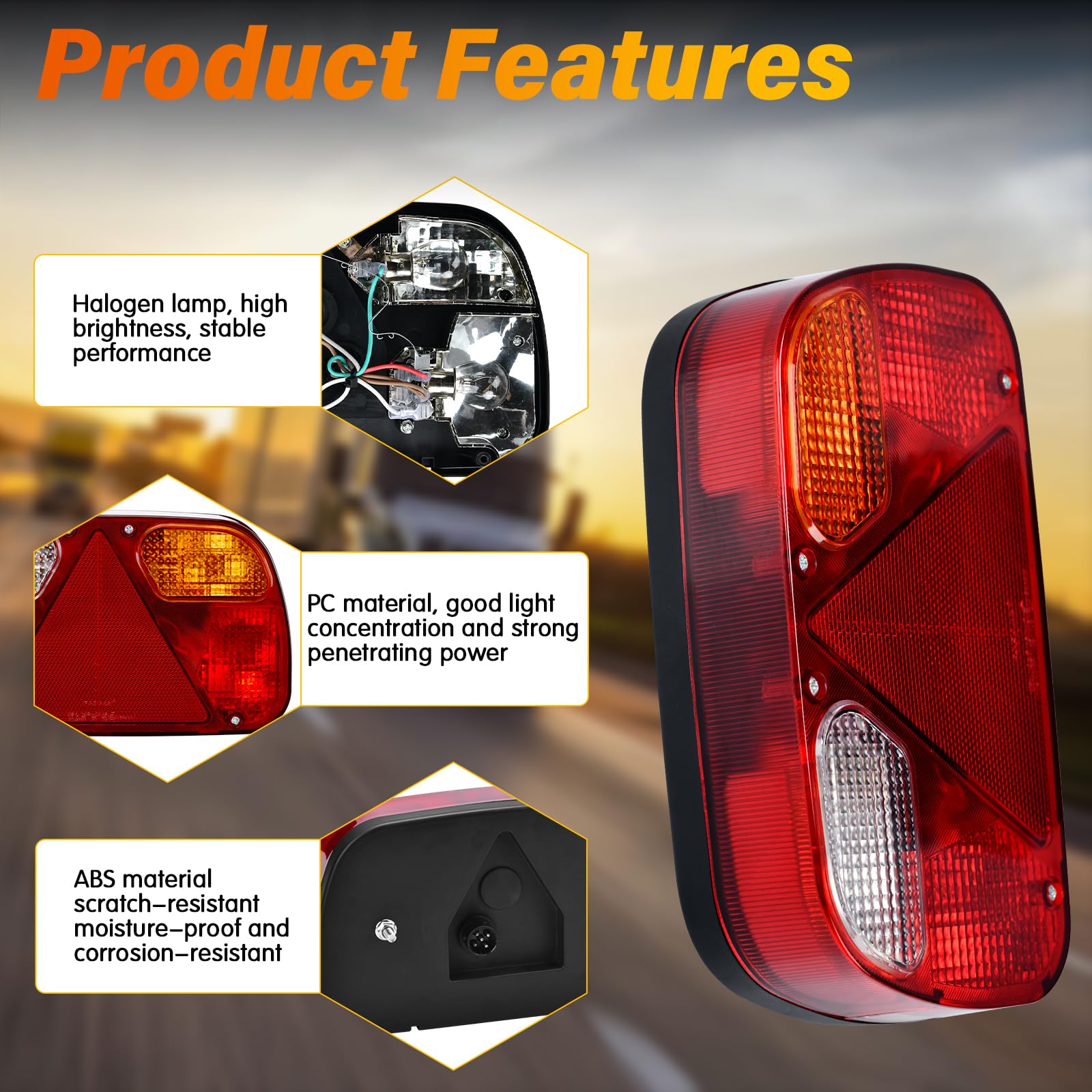 AISSOM Rear Light Set for Trailer
