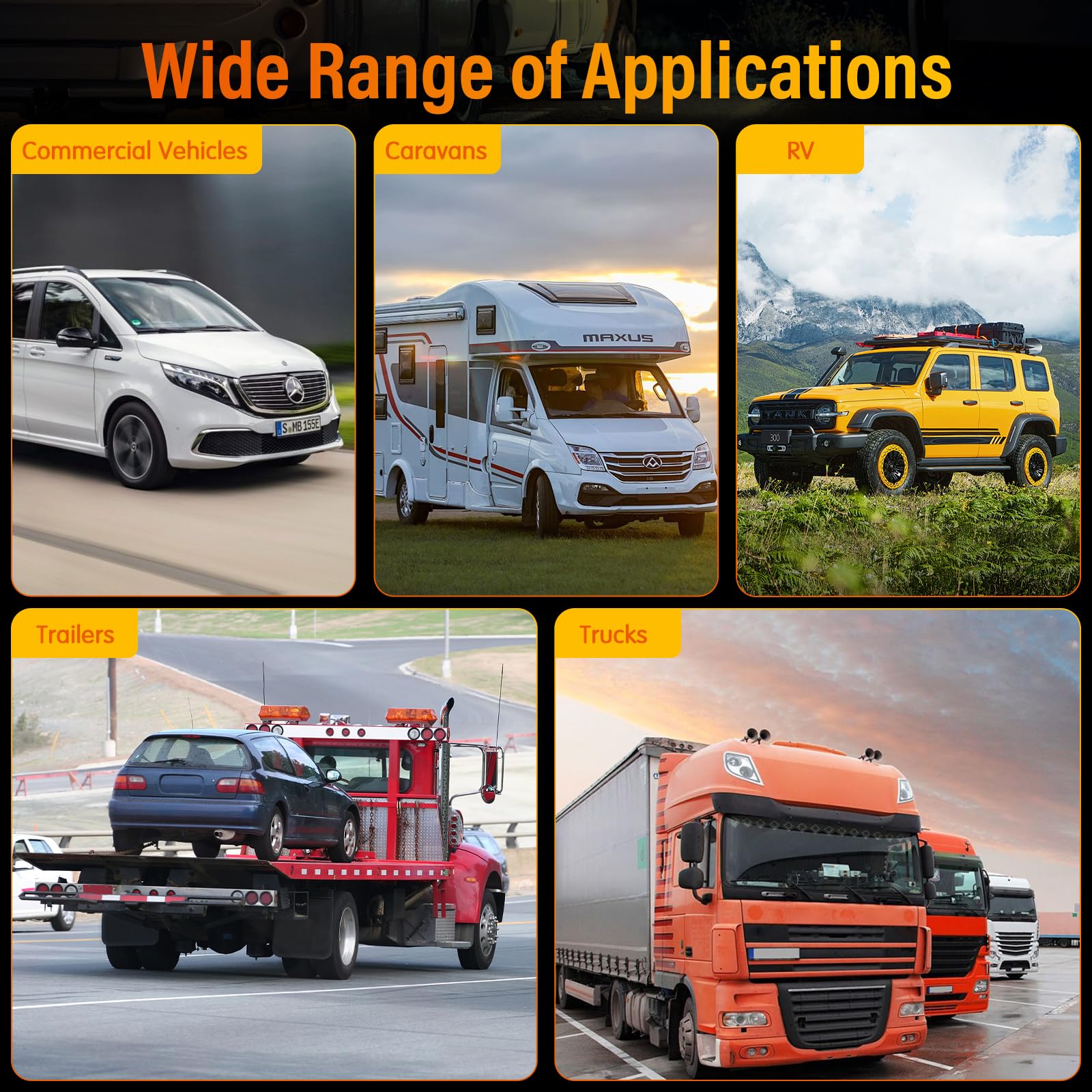 AISSOM 2 Pack 12V Universal Trailer Tail Lights