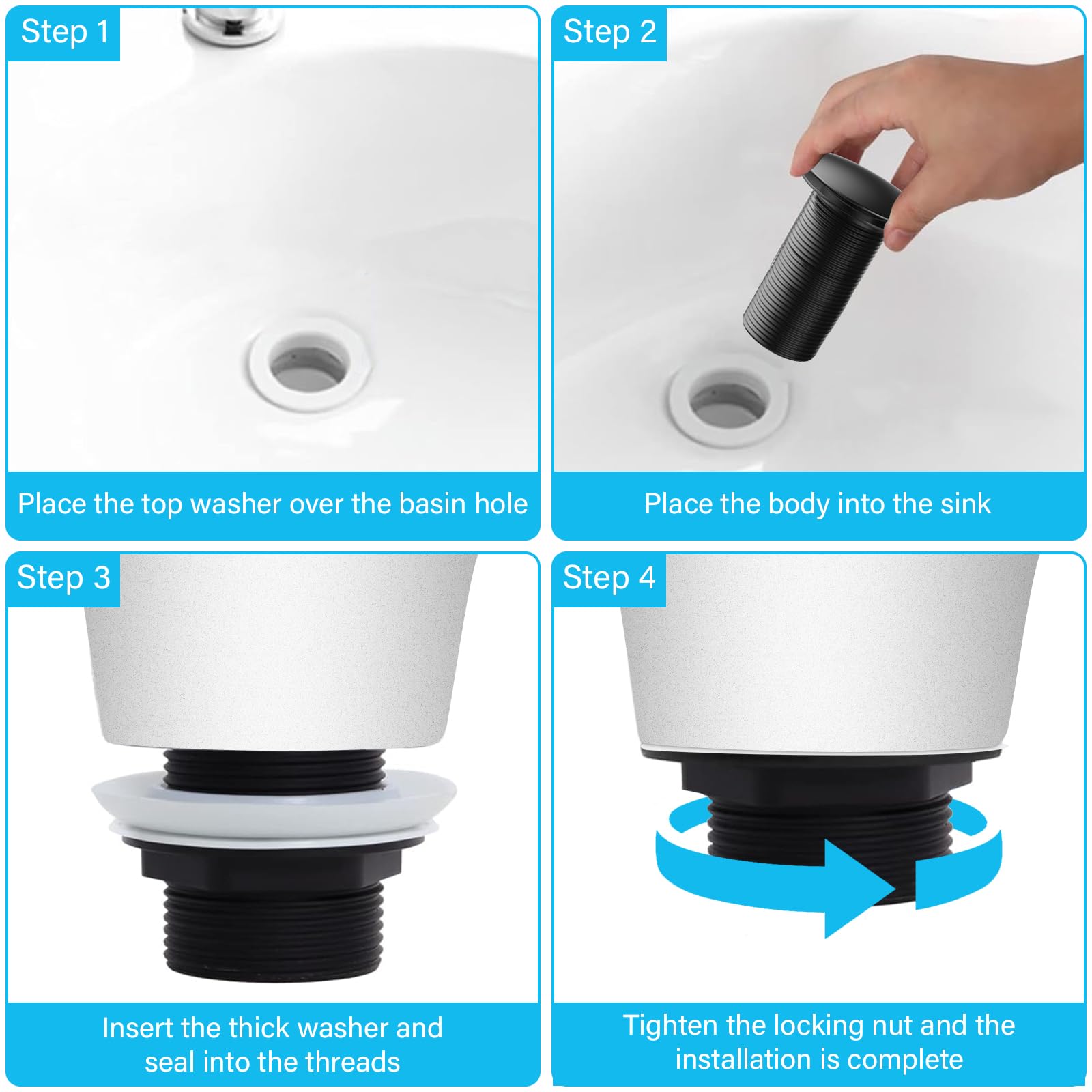 AISSOM Pop-Up Drain Fitting for Sink